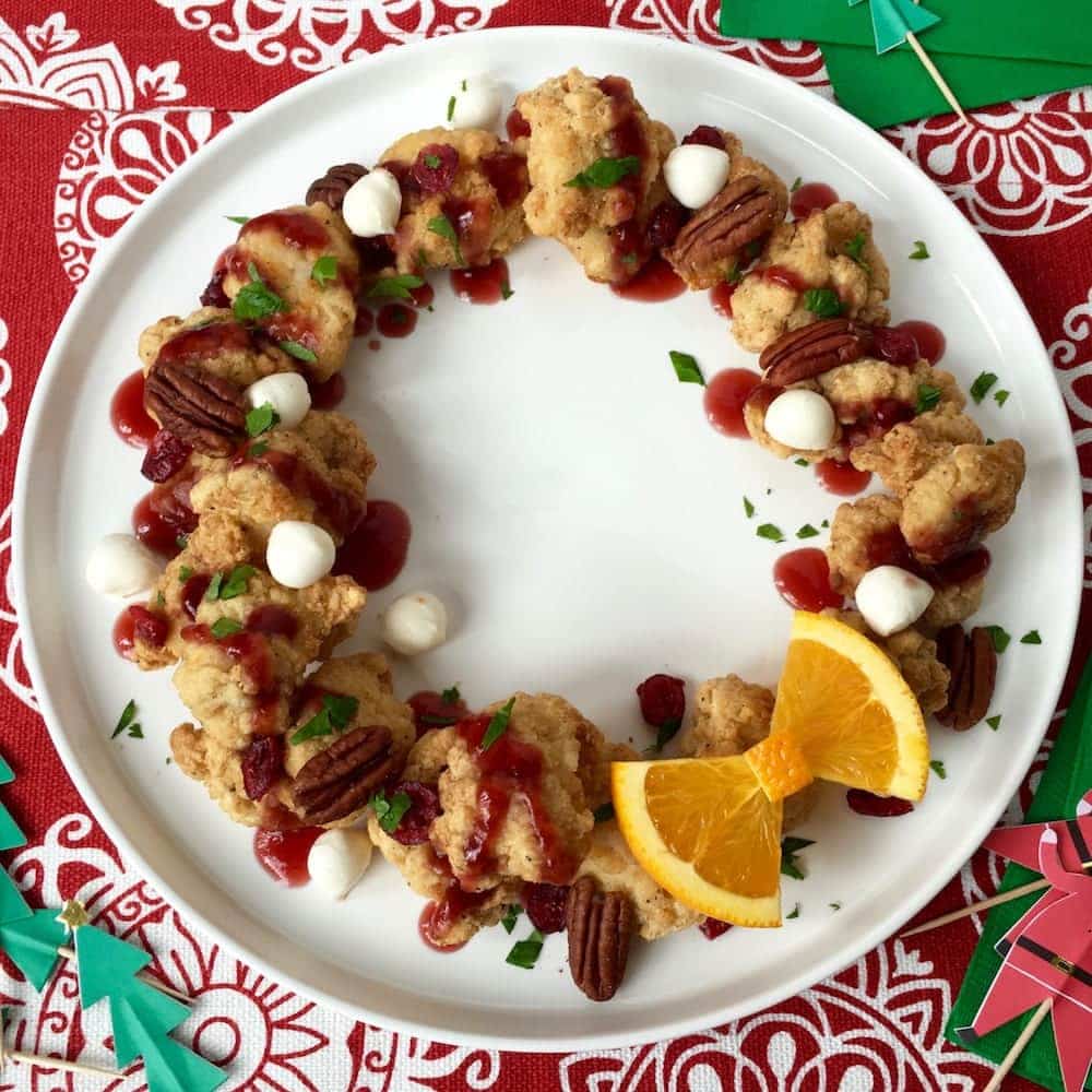 chicken bites Christmas wreath is the tastiest holiday snack