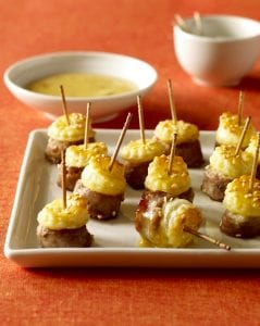 Posh Piggies are my spiffed up version of the classic Pigs in a Blanket snack.