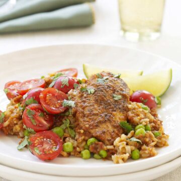 Close up of Slow Cooker Arroz Con Pollo recipe image