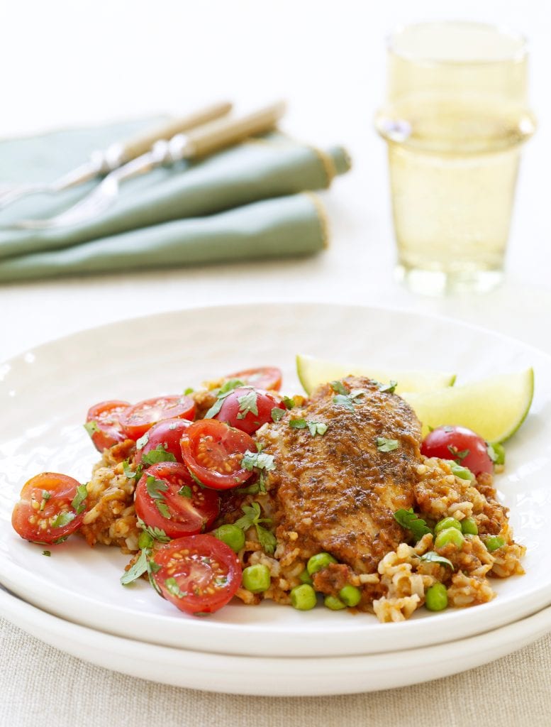 Slow Cooker Arroz con Pollo - One Pot Chicken and Rice - Tara Teaspoon