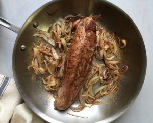 Pork Tenderloin With Rosemary Apricot Sauce is an easy dinner