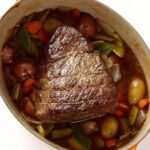 Overhead shot of The Best Classic Pot Roast with Vegetables