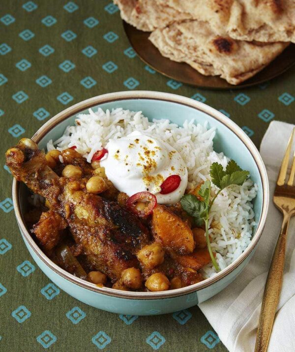 Curry Chicken Drumsticks With Chickpeas - Tara Teaspoon