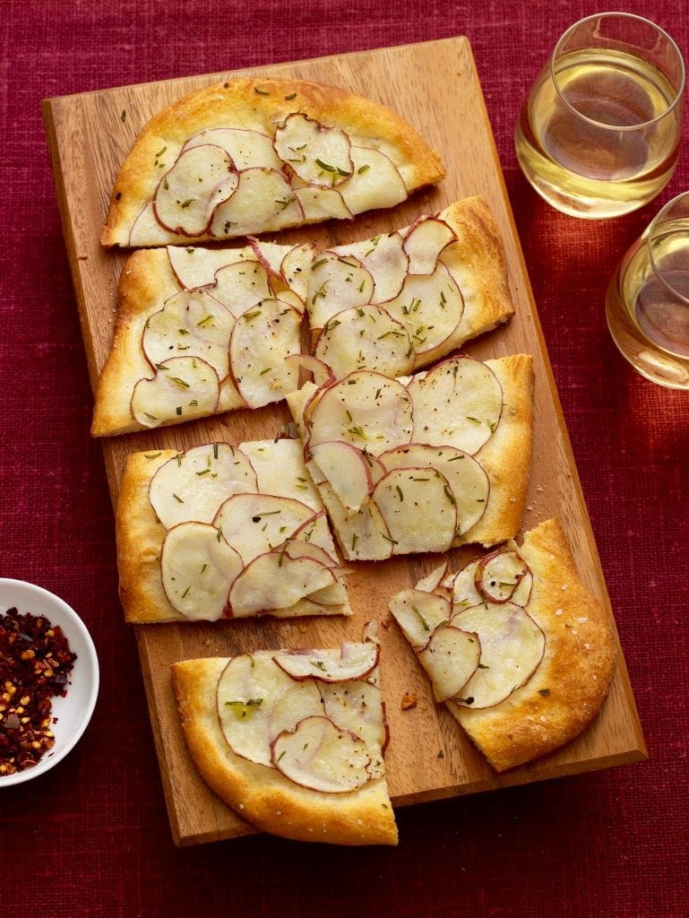 Potato Herb Flatbread is a fantastic app for a party, or a tasty side to soup. 
