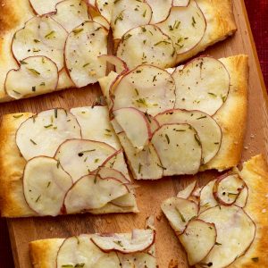 Close up of Potato Herb Flatbread