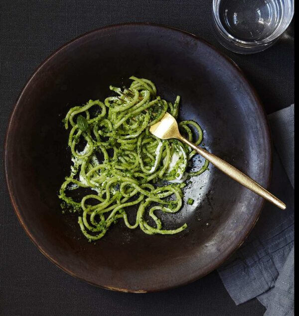 Fresh Green Pesto Pasta with Lemon Ricotta Cream - Tara Teaspoon