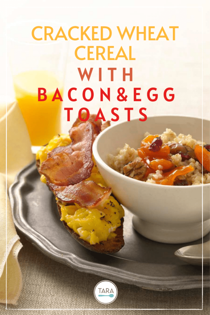 Cracked Wheat Cereal with Bacon & Egg Toasts Pin