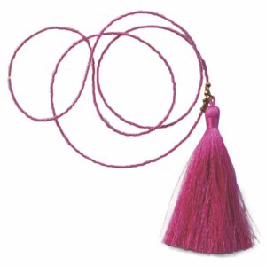 LibbeSmee pink tassle necklace