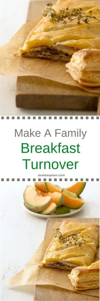 Pinterest image for Make A Family Breakfast Turnover with text