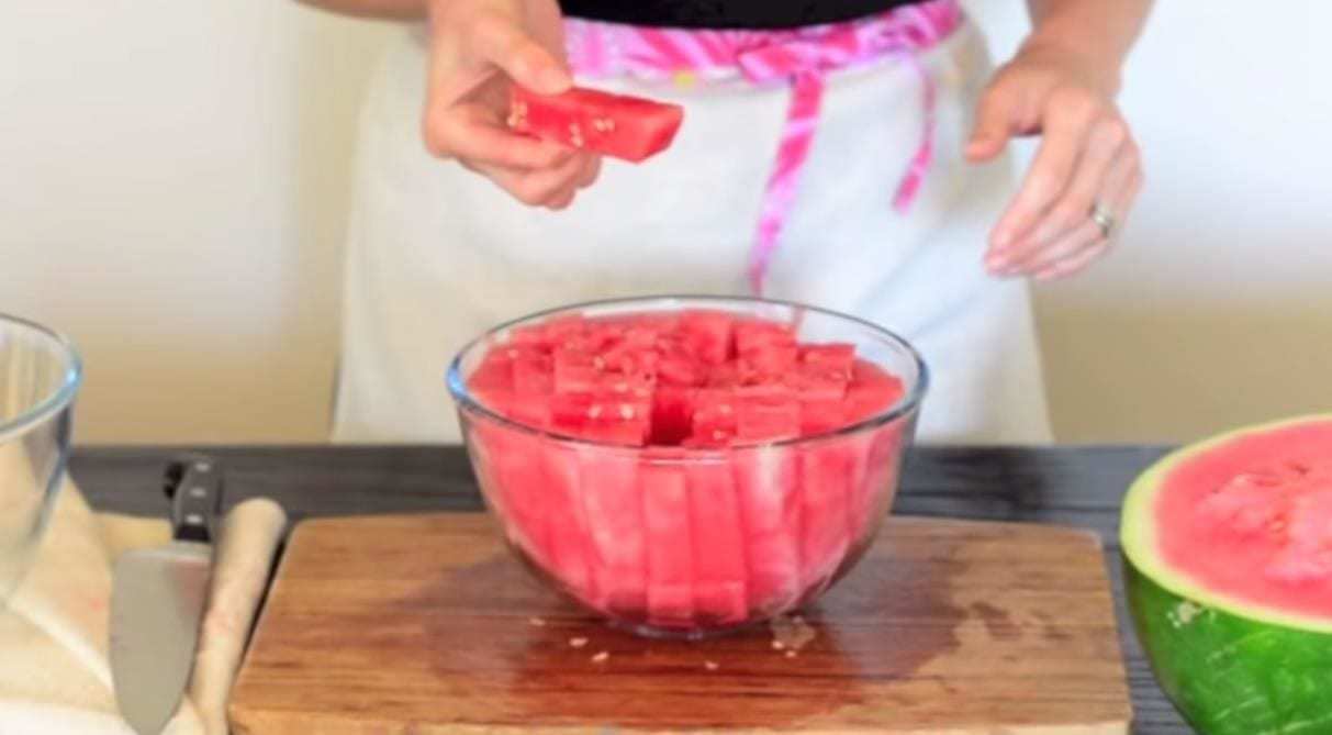 Perfect bowl of watermelon. 