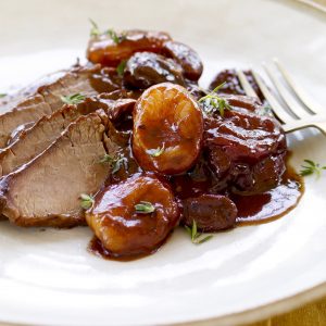 Slow Cooker Brisket With Fruit and Wine Sauce