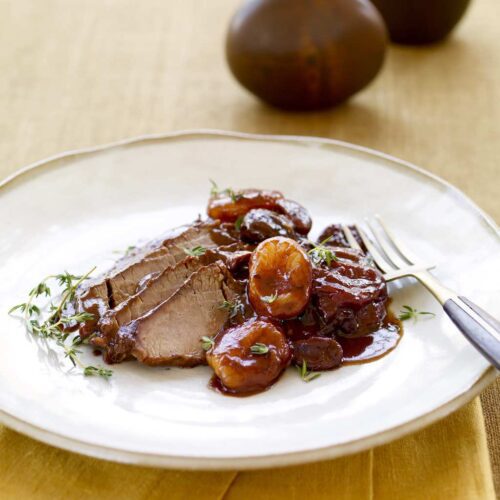 Slow Cooker Brisket With Fruit and Wine Sauce