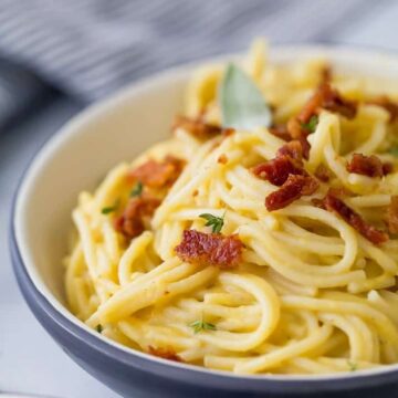 Creamy Butternut Squash Pasta with Bacon