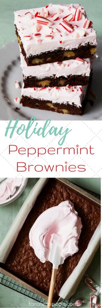 holiday peppermint brownies pin