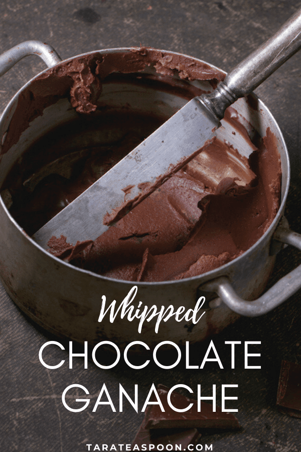whipped chocolate ganache recipe pin
