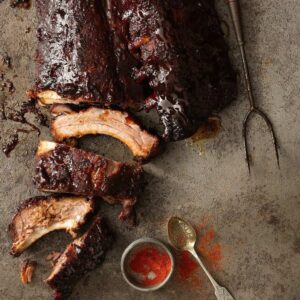 overhead shot of Kansas City BBQ Ribs