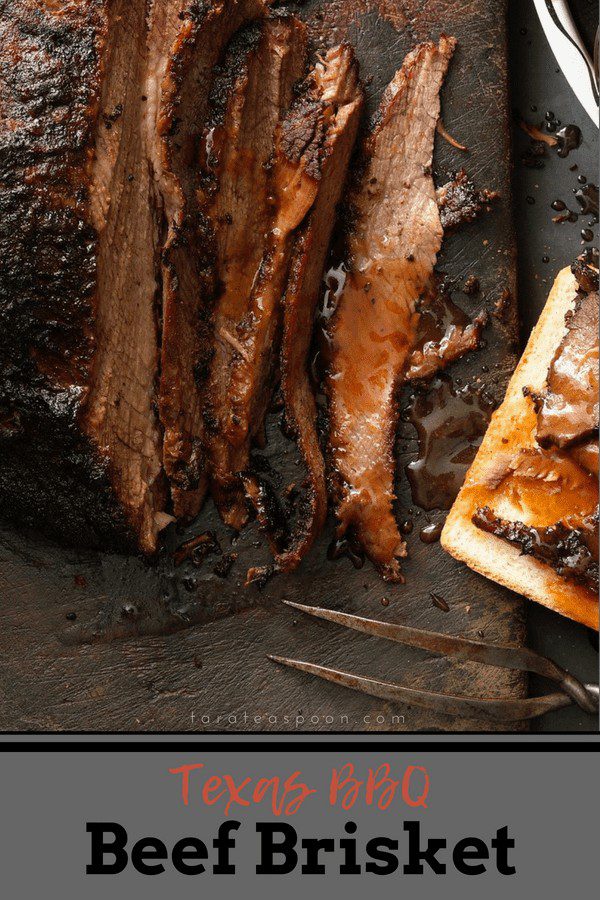 Texas bbq beef brisket pin image