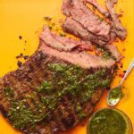 grilled flank steak with herb salsa verde