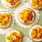 peach tarts on white plate
