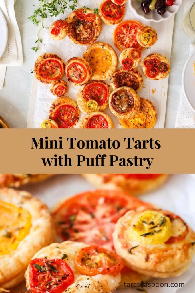 Mini Tomato Tarts Recipe with Puff Pastry