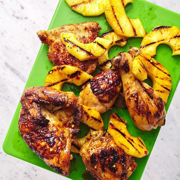 Grilled chicken 2024 and pineapple