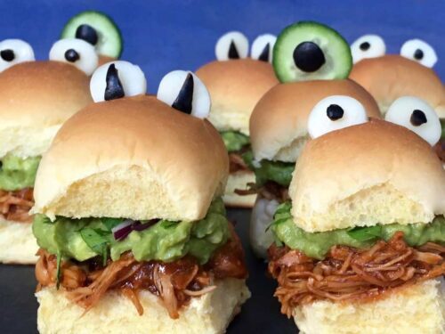 Halloween Monster Chicken Sliders Tara Teaspoon