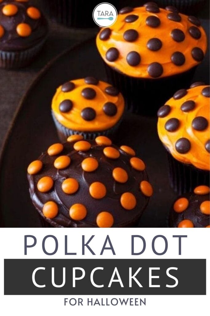 halloweedn polka dot cupcakes pin