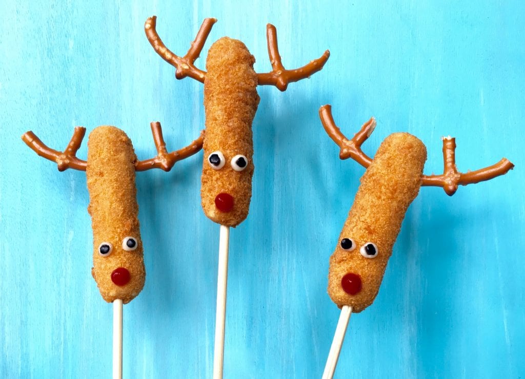 Mozzarella Stick Reindeer Snacks