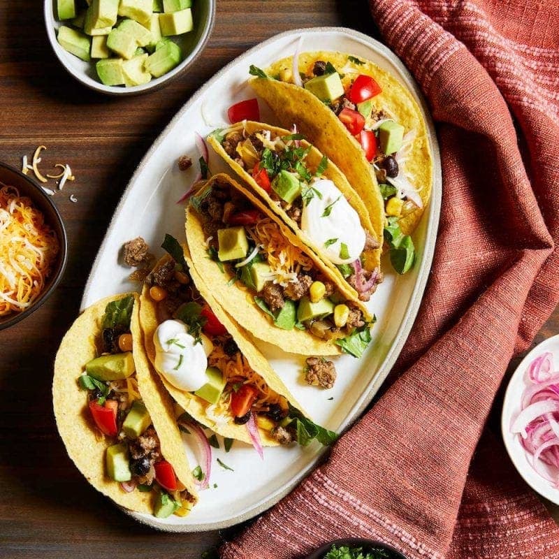 Green Chile Beef Tacos with Black Beans - Tara Teaspoon