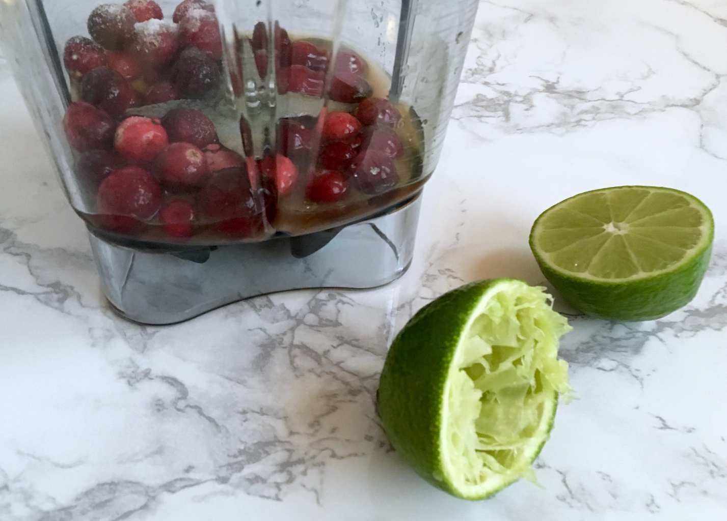 blending cranberry vinaigrette