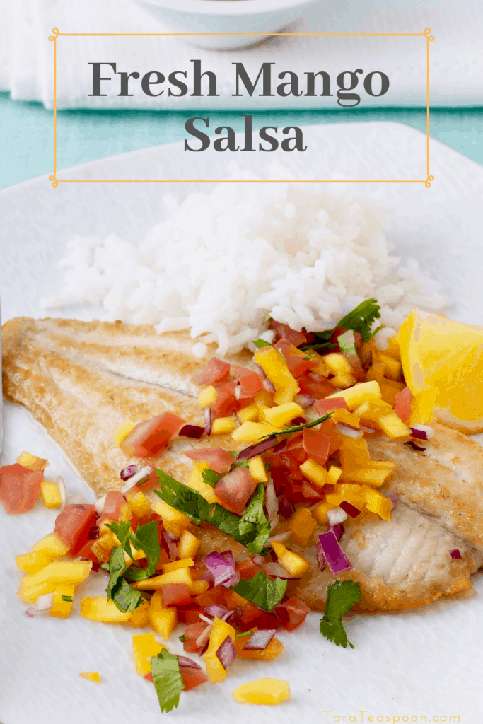 Fish with mango salsa pin