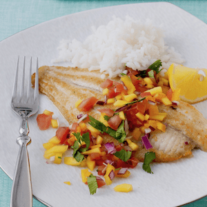 Fish with mango salsa for an easy dinner