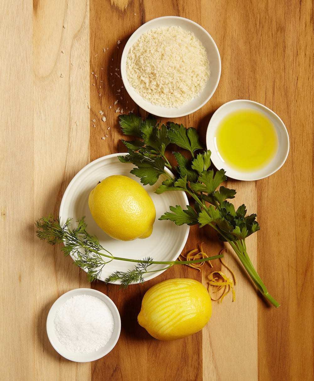 Ingredients for lemon fish