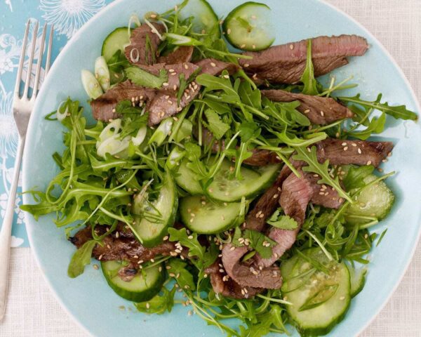 Sesame Ginger Beef Salad - Tara Teaspoon