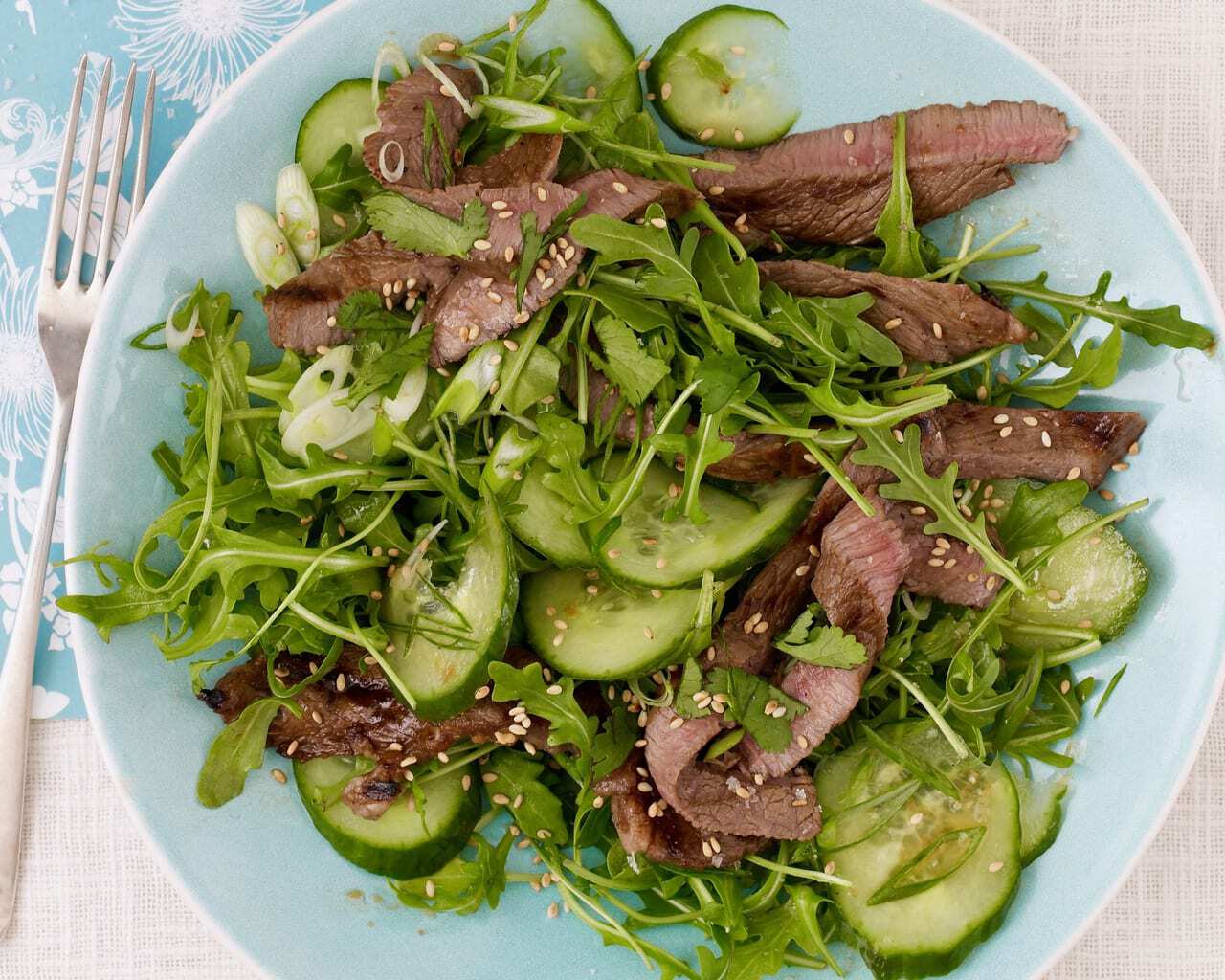 Sesame Ginger Beef Salad Tara Teaspoon