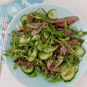 Sesame Ginger Beef Salad feature
