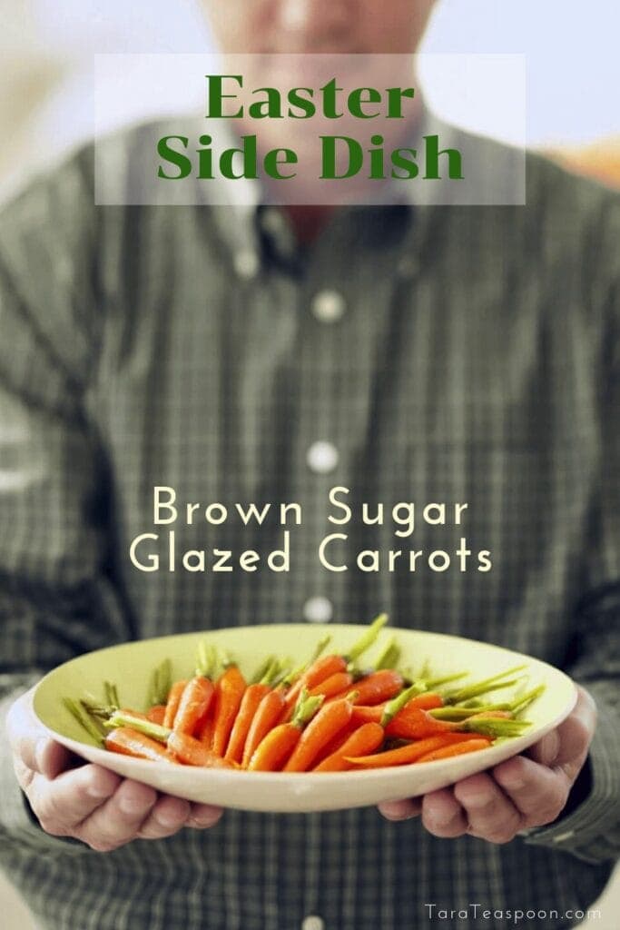 Brown Sugar and White Wine glazed carrots pin