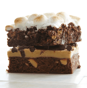 Homemade Brownies stacked
