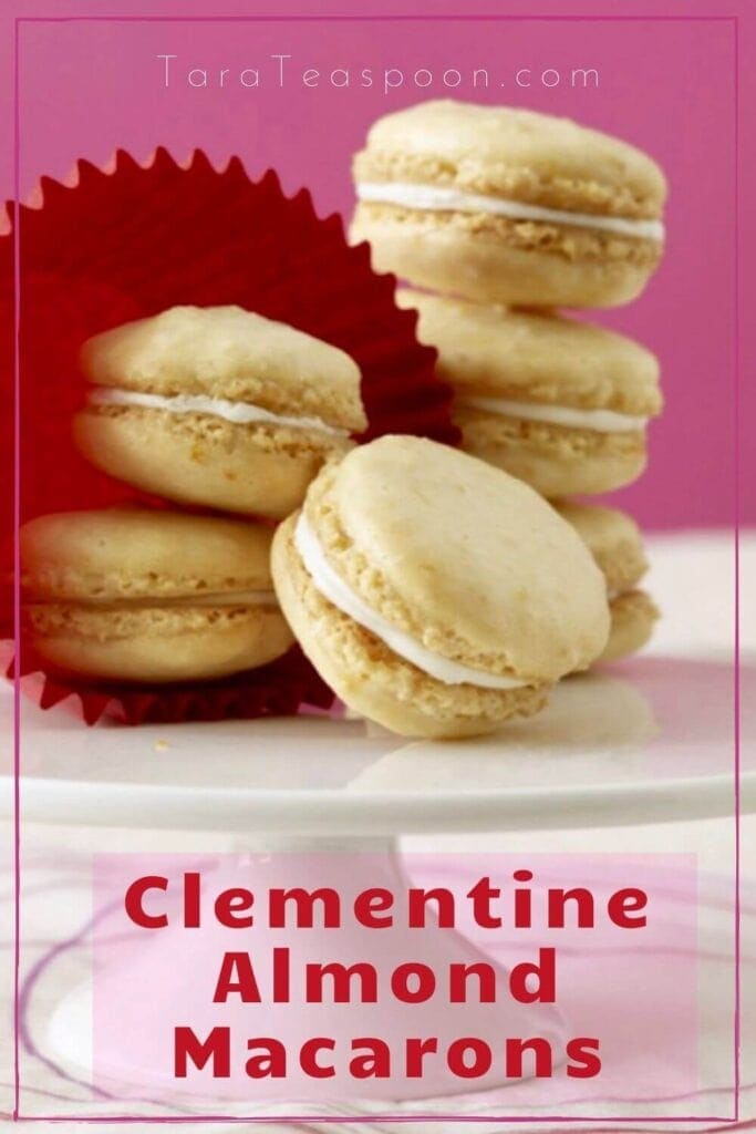 clementine almond macarons pin