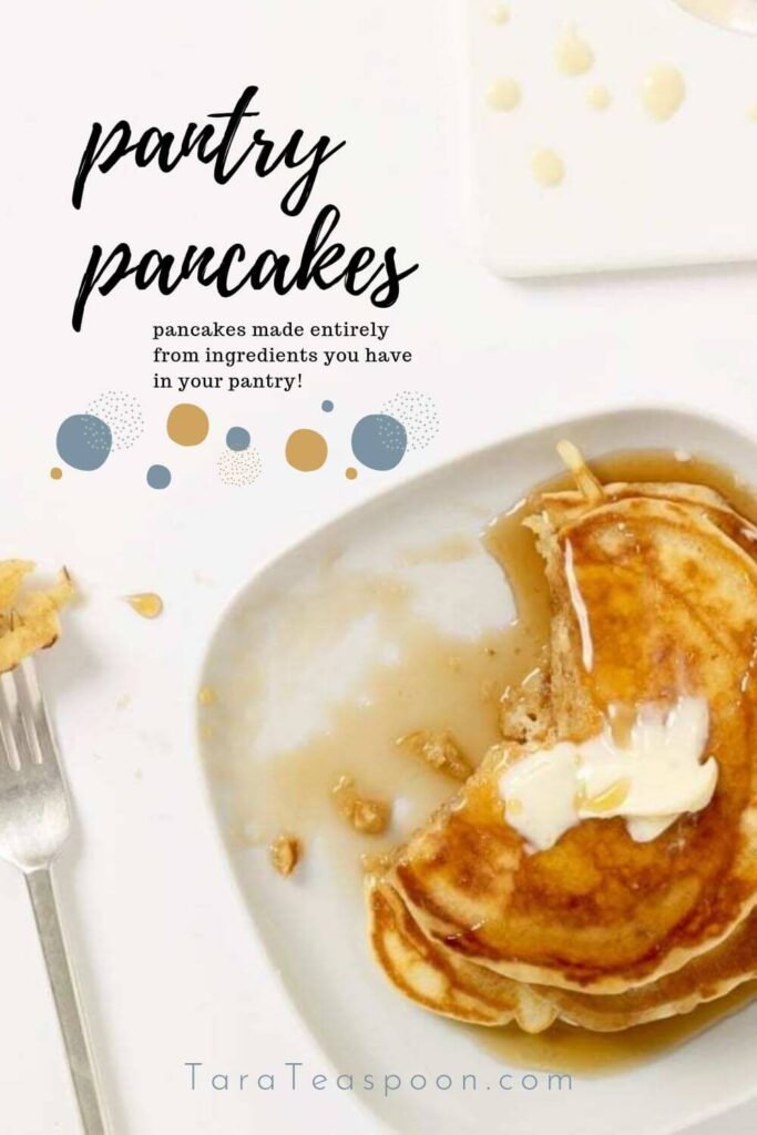 pantry pancakes made from ingredients from your pantry pin