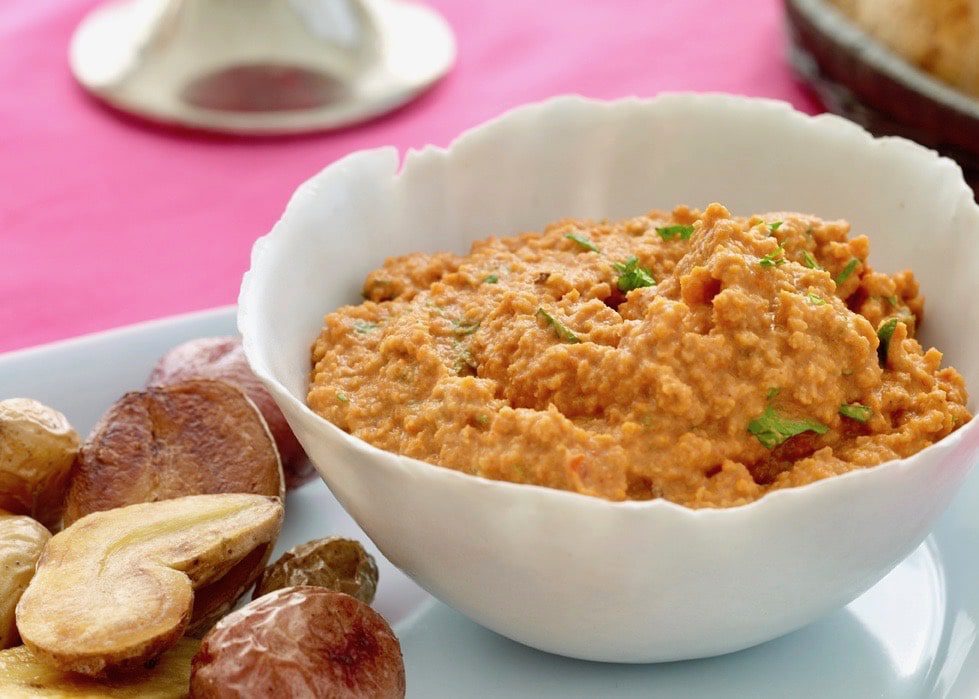 romesco sauce used as a party dip