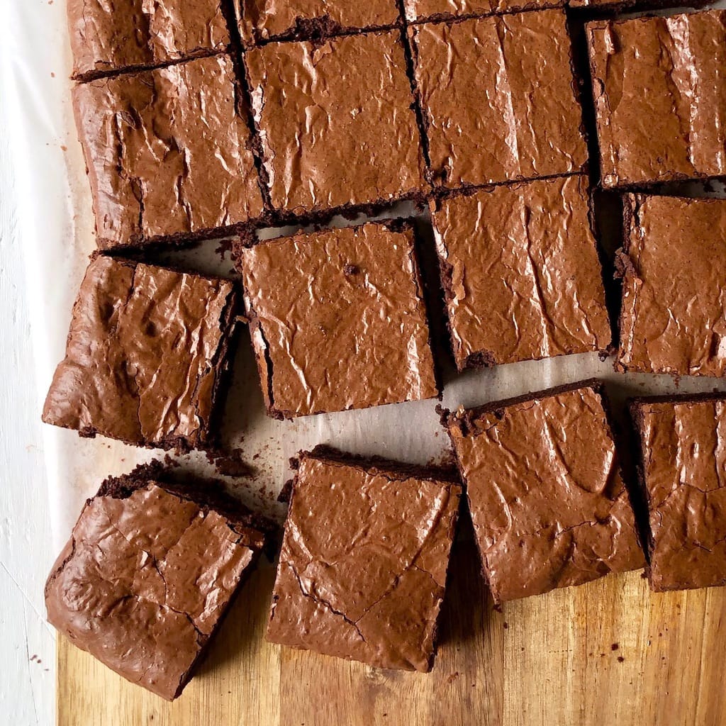 The Ultimate Brownies cut into squares