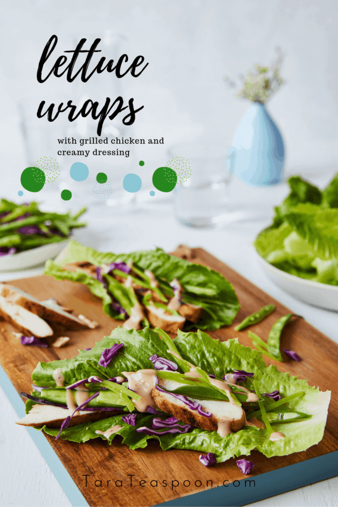 lettuce wraps with creamy dressing pin