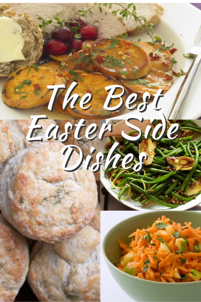 four photo collage of best easter side dishes