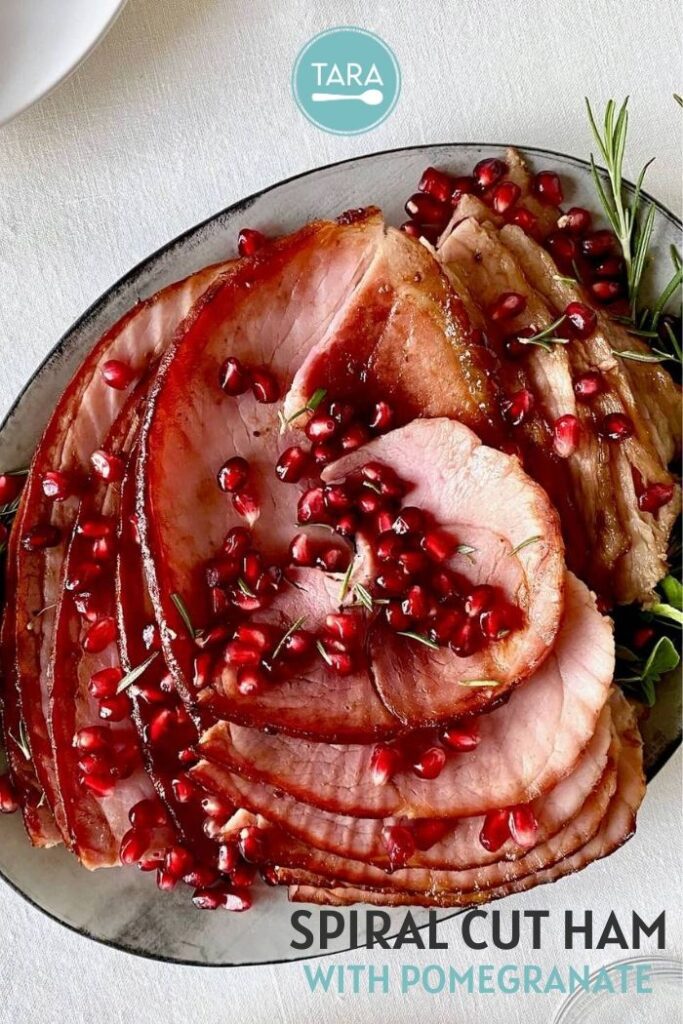 Spiral Cut Hame with Pomegranates Pinterest Pin