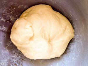 kneaded roll dough ready to rise