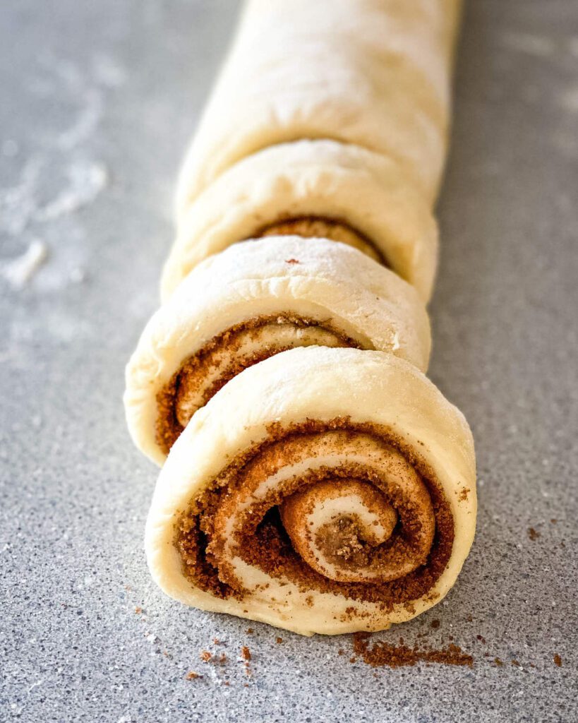 rolled cinnamon roll dough