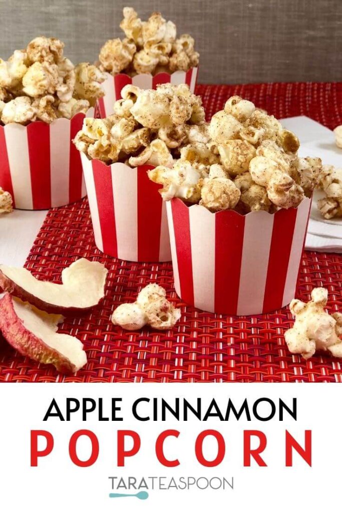 Apple Cinnamon Popcorn Pinterest pin