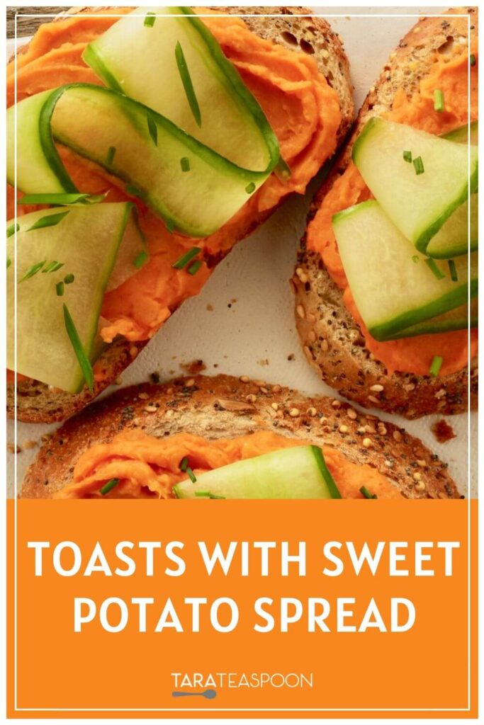 Toasts with Sweet Potato Spread Pinterest Pin