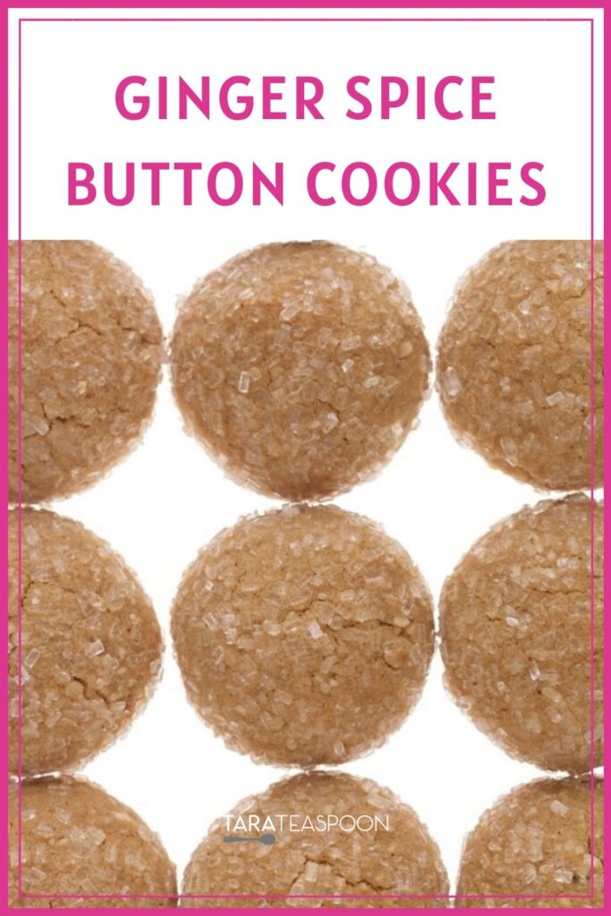 Ginger spice button cookies pinterest pin